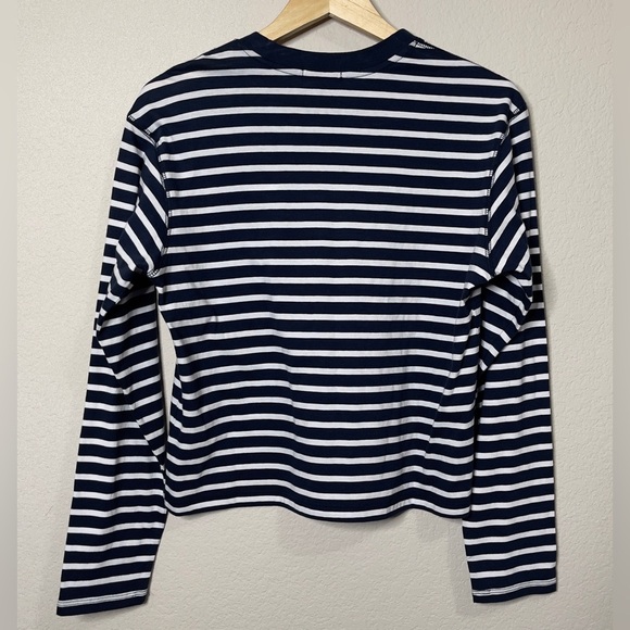 ATM Anthony Thomas Melillo NWT Stripe Jersey Cotton T-Shirt Navy White Small - Picture 9 of 12